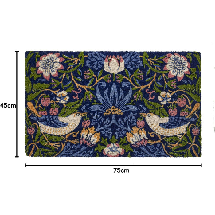 Килимок для входу з кокосового волокна Entryways Victoria and Albert Museum Erdbeer-Dieb, багатобарвний, 45x75 см