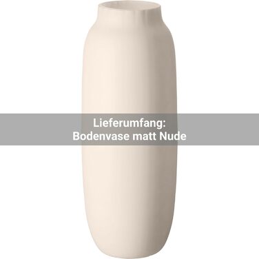 Ваза для підлоги Bodenvase 50 см, велика скляна XL ваза для пампасної трави, нюд