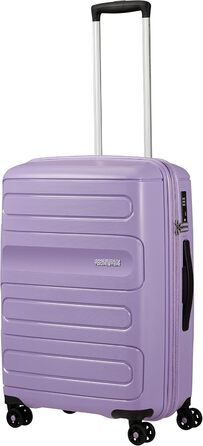Валіза American Tourister Sunside Spinner L, розширювана, чорна та лавандова, 77 см, 118 л, поліпропілен