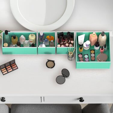 Органайзер для білизни та одягу Simple Houseware, складний, 12 шт, бірюзовий, для шухляд