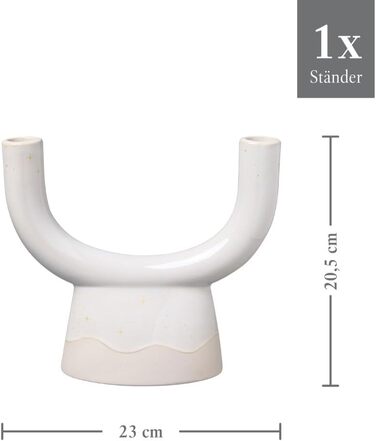 Підсвічник U-подібний Winter Glow 23,5x8,5x20,5 см like. by Villeroy & Boch, кераміка, новорічний декор