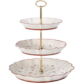 Villeroy & Boch Toy's Delight Етажерка 3-ярусна 250 мл, різнокольорова, новорічна, преміум порцеляна, святковий посуд для декору та сервірування