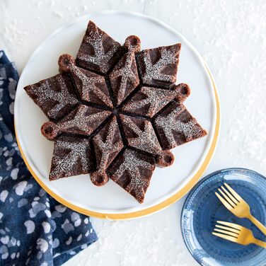 Форма для випікання Nordic Ware 'Сніжинка', алюмінієва, антипригарна, зимова, синя, NW 88242