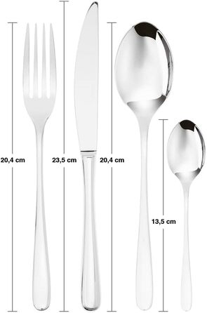 Набір столових приборів Sambonet Taste 18/10 з нержавіючої сталі, 24 предмети для 6 осіб, сірий, можна мити в посудомийній машині