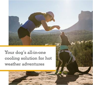 Охолоджувальна шлейка для собак RUFFWEAR Swamp Cooler, легка та міцна, з ручкою, регульована, для великих порід, графітово-сіра, 81-107 см