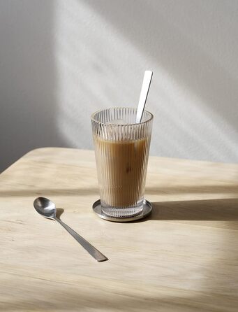 Склянки Stelton Pilastro 350 мл — рифлені, скло, набір 4 шт, для гарячих та холодних напоїв, підходять для посудомийки, штабельовані