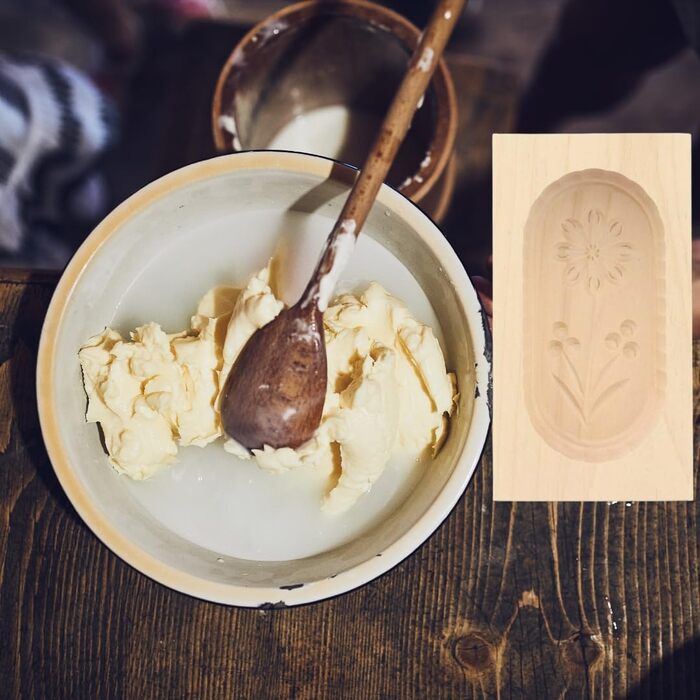 Форма для масла HOFMEISTER 50 г, птахи, деревина клена, 19см