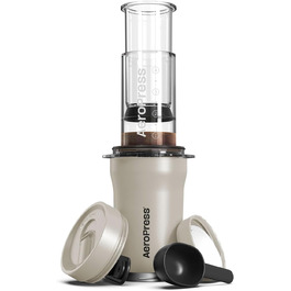 AeroPress Go Plus – портативна кавоварка 3-в-1 для подорожей і кемпінгу, френч-прес, пуровер, еспресо, насичена кава без гіркоти, набір для приготування кави