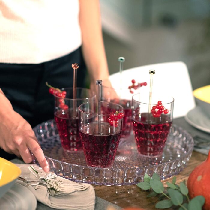 Круглий піднос Guzzini Tiffany, смола, сірий