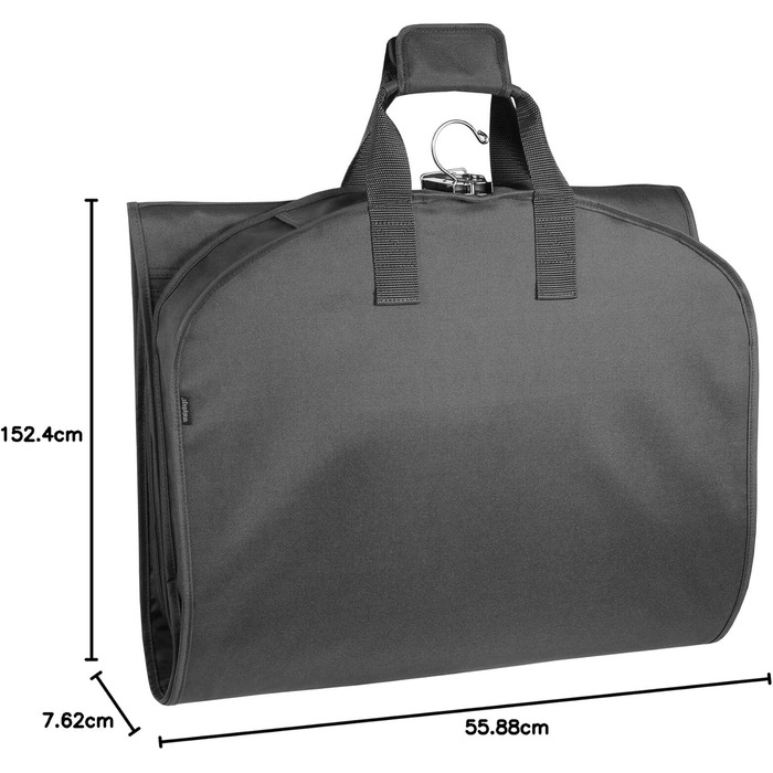 Дорожній чохол для суконь WallyBags, три складання, 152 см, темно-синій/чорний