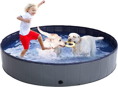 Dreamhigh басейн для великих собак 160x30 см, складний, нековзкий, для дітей та собак, високоякісний