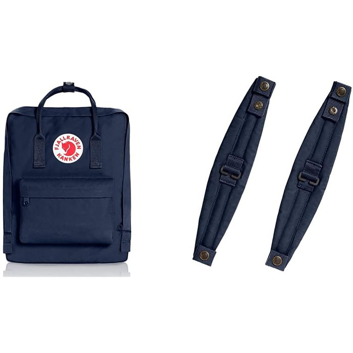 Рюкзак Fjällräven Kånken унісекс, 16 л, синій, 38x27x13 см, набір з наплічником Navy