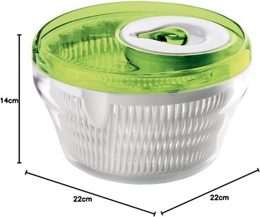 Сушарка для салату Guzzini Kitchen Active Design, 28 см, зелена