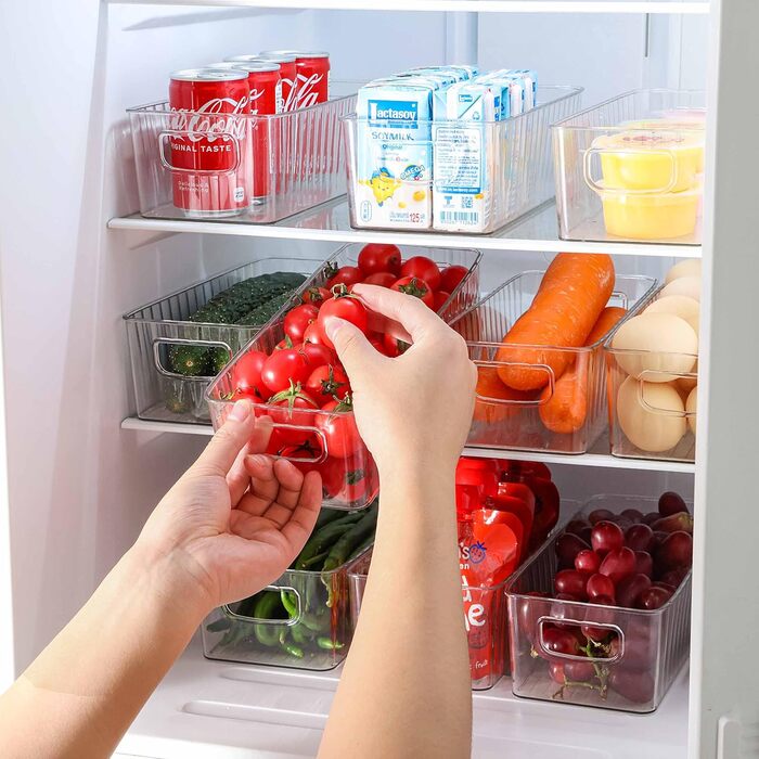 Набір органайзерів для холодильника 10 шт, BPA Free, кухонні контейнери для зберігання їжі, фруктів, овочів, організація простору для кухні, комори, шаф, морозильника, офісу, ванної кімнати