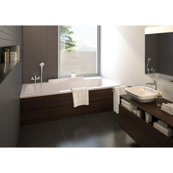Душова лійка hansgrohe Croma Select E, 3 режими, біло-хром, з тримачем