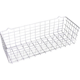 Універсальний кошик Metaltex, білий, 12x33x9 см, металевий органайзер для зберігання