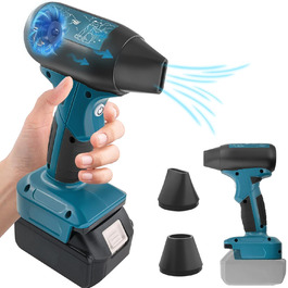 Портативний повітродув Jet Fan для Makita 18V, бездротовий міні-віник 130000 об/хв, 4 режими для очищення авто, пилу, листя, шерсті тварин