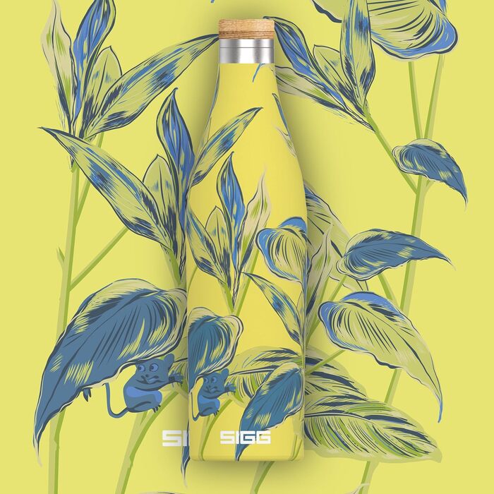 Термос пляшка SIGG Meridian 0.5 л Sumatra, подвійні стінки, нержавіюча сталь, бамбукова кришка, герметична, без BPA і пластику