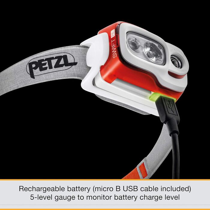Налобний ліхтар PETZL Swift RL 900 люмен, акумуляторний