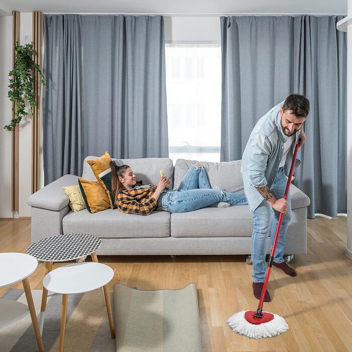 Набір із 6 змінних насадок з мікрофібри для швабри O-Ceda EasyWrin Spin Mop, запасні головки для легкого прибирання