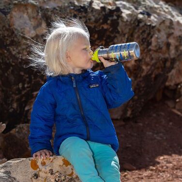 Пляшка для води Klean Kanteen Classic Narrow 355 мл з малюнком «Акули», нержавіюча сталь, для дітей та дорослих