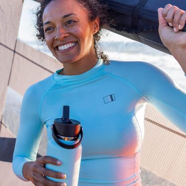 Гідрофляга Hydro Flask 710 мл – вакуумна пляшка з нержавіючої сталі з широкою горловиною та кришкою з трубочкою, колір Oat