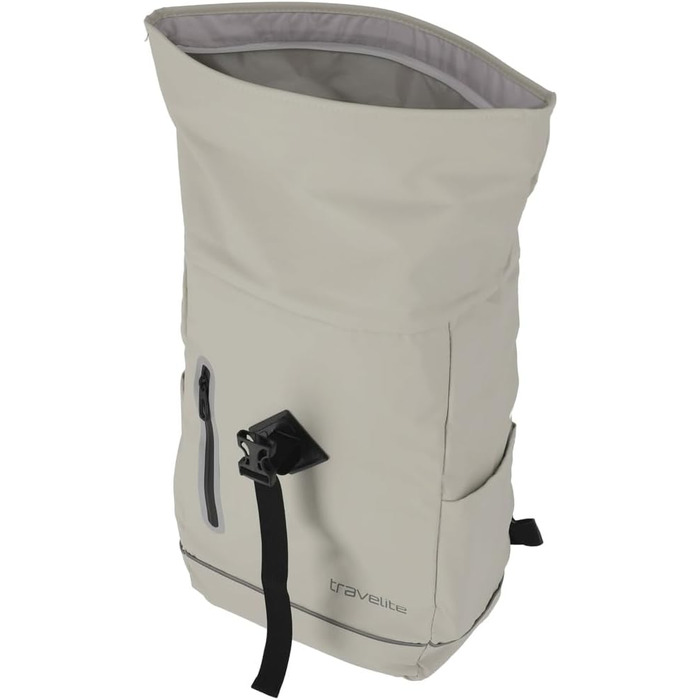 Водонепроникний рюкзак Travelite Rolltop для велосипеда та відпочинку, з відділенням Rolltop і світловідбивачами, 19 л, 48 см, колір айворі
