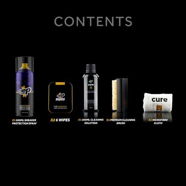 Подарунковий набір Crep Protect для догляду за взуттям: захисний спрей, очищувач для кросівок, серветки для швидкого чищення, преміум-щітка та мікрофібра