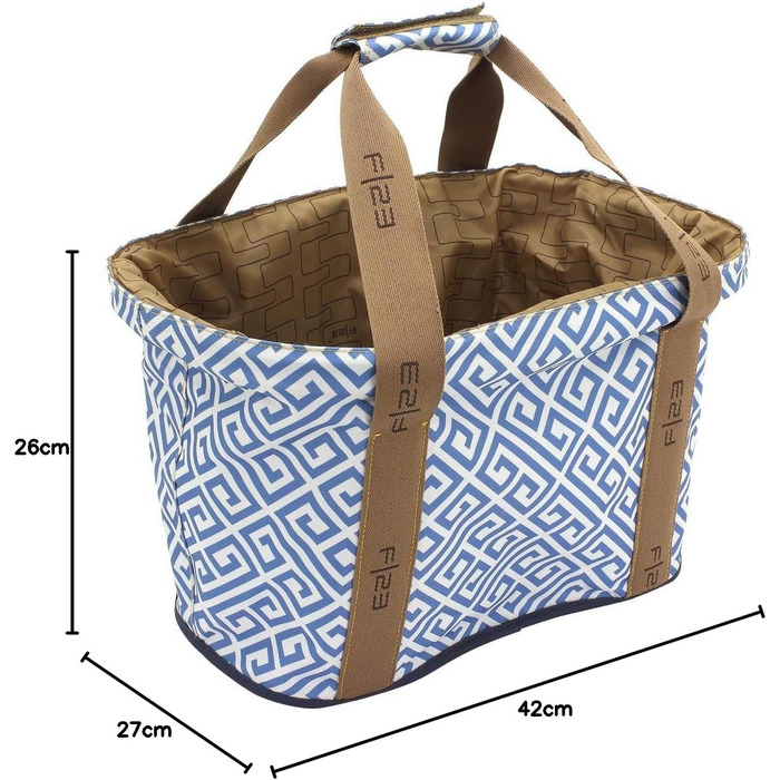 Кошик для покупок SHOPPERS'DELIGHT з захисною кришкою, поліестер, 42x27x26 см, 20 л, синій/білий