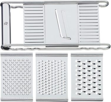 Набір овочевих терок і ножів WMF Gourmet Profi Plus, 4 насадки, нержавіюча сталь, 12x18 см, овочечистка 19 см, для овочів, підходить для посудомийної машини