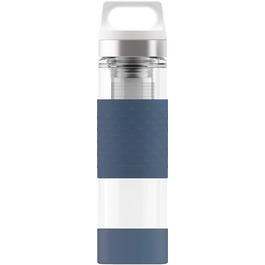 Термос-пляшка SIGG Hot & Cold зі скла 0,4 л, ізольована, без шкідливих речовин, з силіконовим захистом, синя