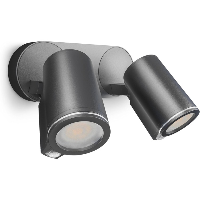 Смарт LED прожектор Steinel Spot DUO SC Connect для вулиці з датчиком руху, димований, керування через додаток, 7 Вт, 3000K, антрацит