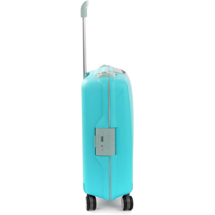 Валіза Roncato Light 55 см, 41 л, пластик, чорна/аквамарин