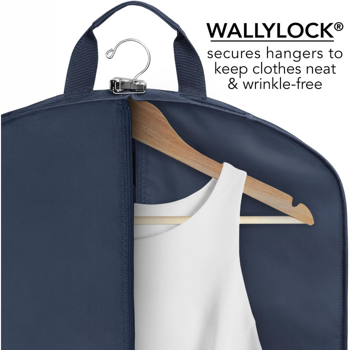 Дорожній трискладний чохол для сукні WallyBags, темно-синій, 152 см