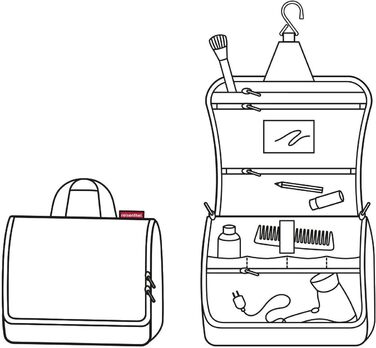 Косметичка Reisenthel Toiletbag XL Dot для подорожей, зручна велика сумка-органайзер з принтом у горошок