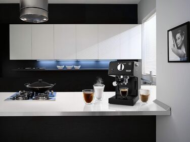 De'Longhi ECP 31.21 – еспресо-машина з холдером, чорна, 1,1 л, алюмінієва, парова насадка, для ESE-капсул