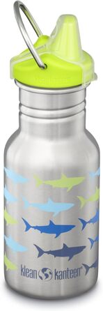 Пляшка для води Klean Kanteen Classic Narrow 355 мл з малюнком «Акули», нержавіюча сталь, для дітей та дорослих