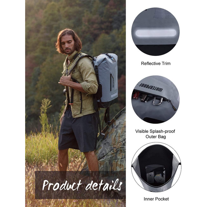 Водонепроникний рюкзак IDRYBAG Dry Bag 20/30/40 л для подорожей, плавання, каякінгу, чоловіків, туристичний гермомішок