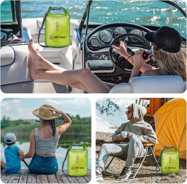 Водонепроникний Dry Bag – прозора сумка з роликовою застібкою, 2/5/10/20 л, для подорожей, плавання, каякінгу, кемпінгу, риболовлі, захисту від дощу