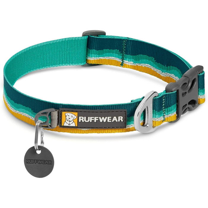 Нашийник для собак RUFFWEAR Crag, світловідбиваючий, зручний, для щоденного використання, зелений, 51–66 см