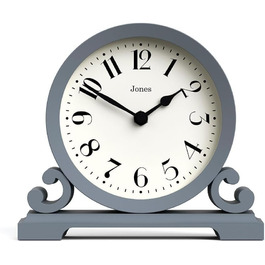 Салонний настільний годинник JONES CLOCKS, класичний подвійний дизайн, зелений, сучасний стиль для столу, полиці чи тумбочки (морський колір)