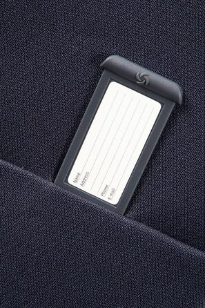 Валіза Samsonite Base Boost Spinner M, розширювана, 66 см, 67,5–73,5 л, чорна/синя, дорожня валіза на 4 колесах