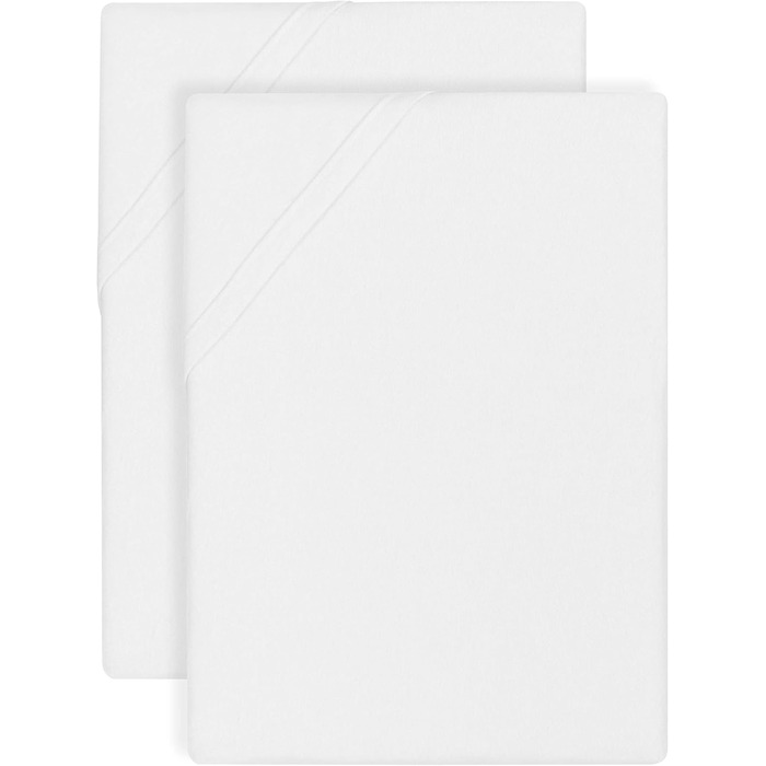 Простирадло бавовняне biberna 150x250 см, біле, 2 шт.