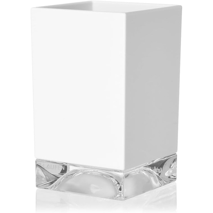 Підсклянник для зубних щіток Kartell Boxy, пластик, прозорий, 7x7x12 см, білий