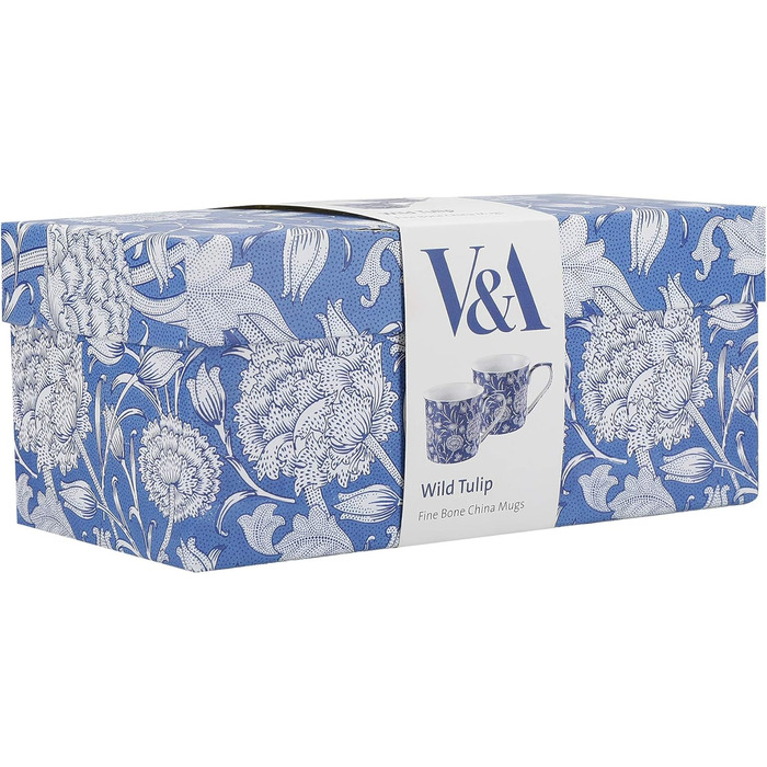 Набір з 2-х чашок з тонкої кістяної порцеляни V&A William Morris Wild Tulip, 230 мл