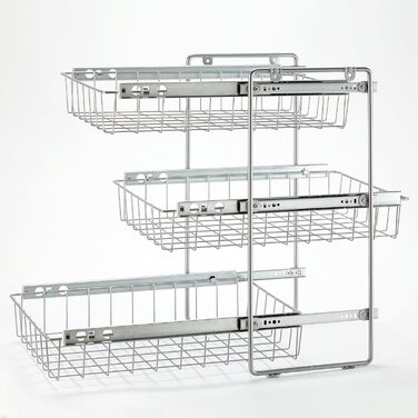 Висувний кошик для шафи 50 см, 3-рівневий органайзер Stauraum-Shop