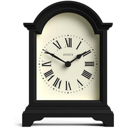 Настільний годинник JONES CLOCKS Bistro, класичний арочний дизайн, білий, універсальний стиль для письмового столу, тумбочки чи полиці