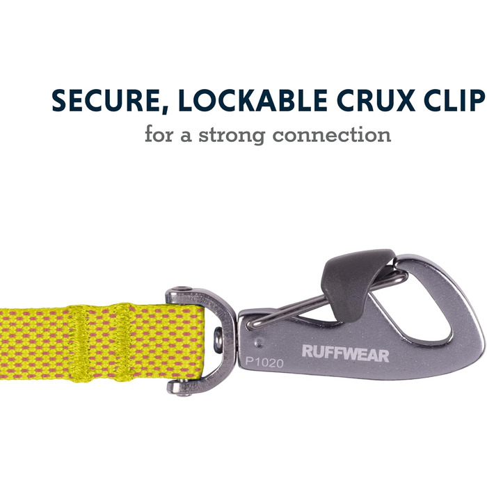 Повідок для собак RUFFWEAR Hi & Light, міцний, із вбудованою сумкою та надійним замком Crux-Clip, компактний, Lichen Green