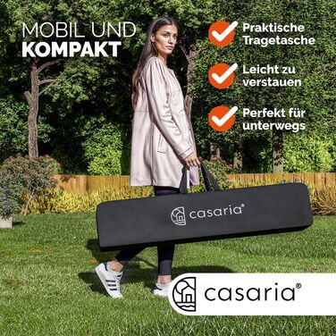 Павільйон CASARIA Capri 3x3 м складаний, водонепроникний, зимостійкий, UV 50+, з сумкою, для саду, кемпінгу, вечірок, антрацит