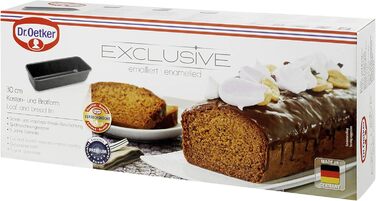 Форма для випікання хліба та кексів Dr. Oetker EXCLUSIVE 30 см, емальована, сіро-коричнева/кремова